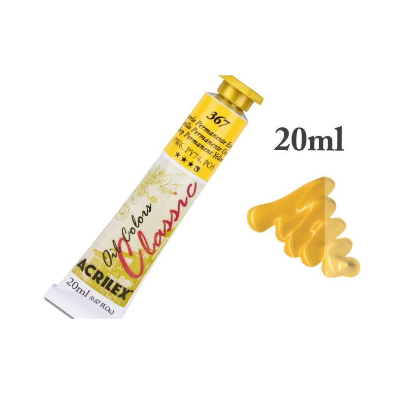 Tinta de Oleo Amarelo Permanente Escuro