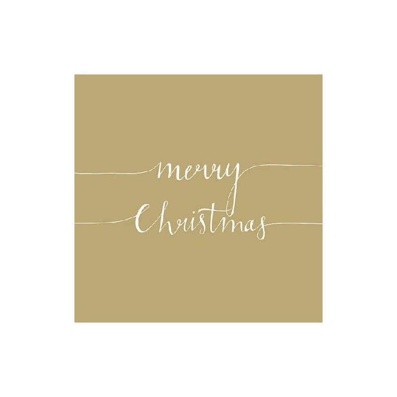 Guardanapo Christmas Note Gold 30x30cm
