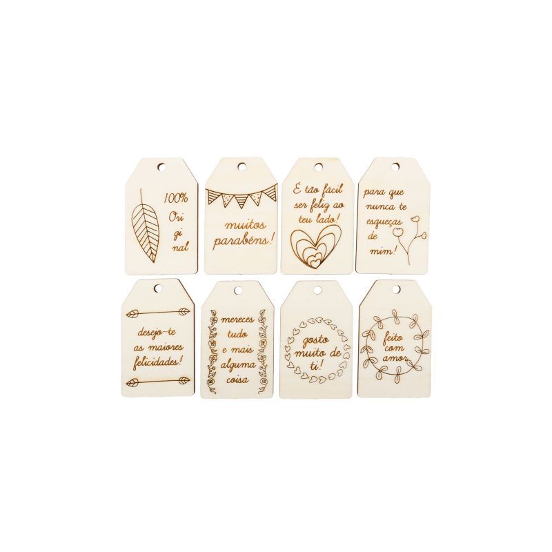 SET 8 APLICAÇÕES AMOR 10X0.3CM CHOUPO