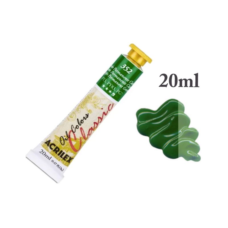 Tinta de Oleo Verde Permanente Claro