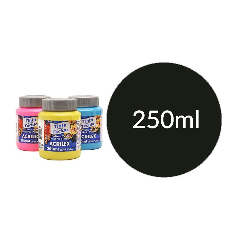 Tinta Tecido 250ML Preto