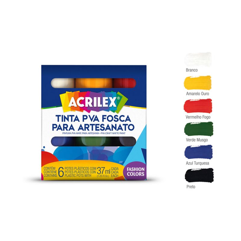 SET 6 TINTAS MATE 37ML ART TEEN 03200