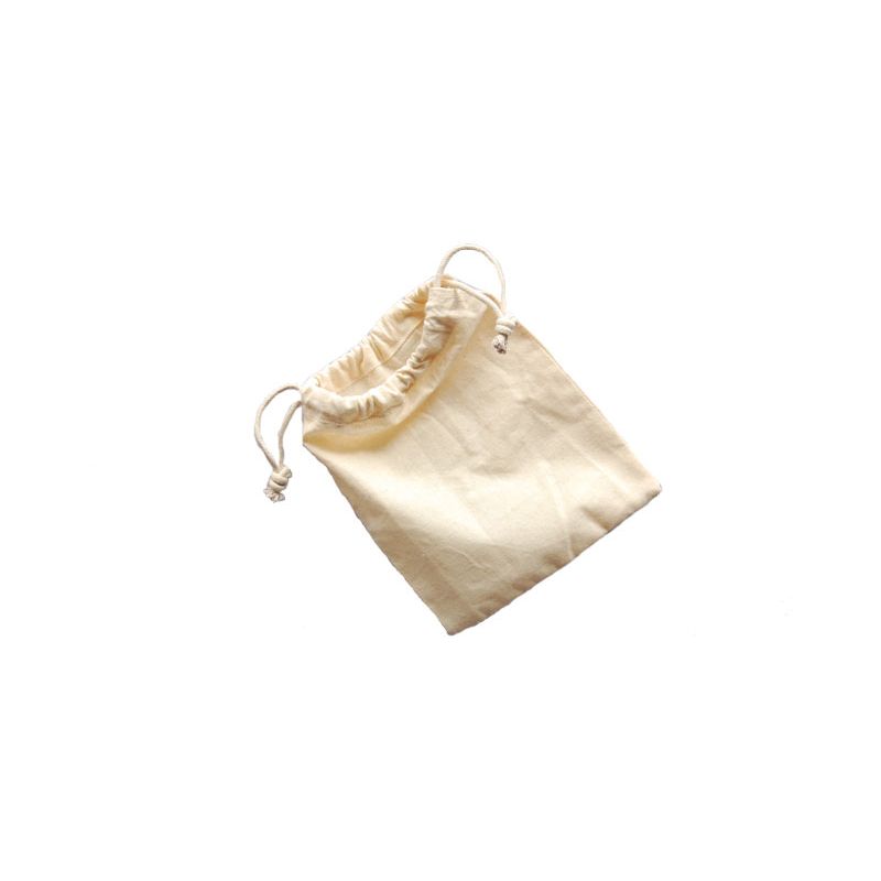 SET 4 BOLSAS 15X20.5CM TECIDO CRU C/CORDEL