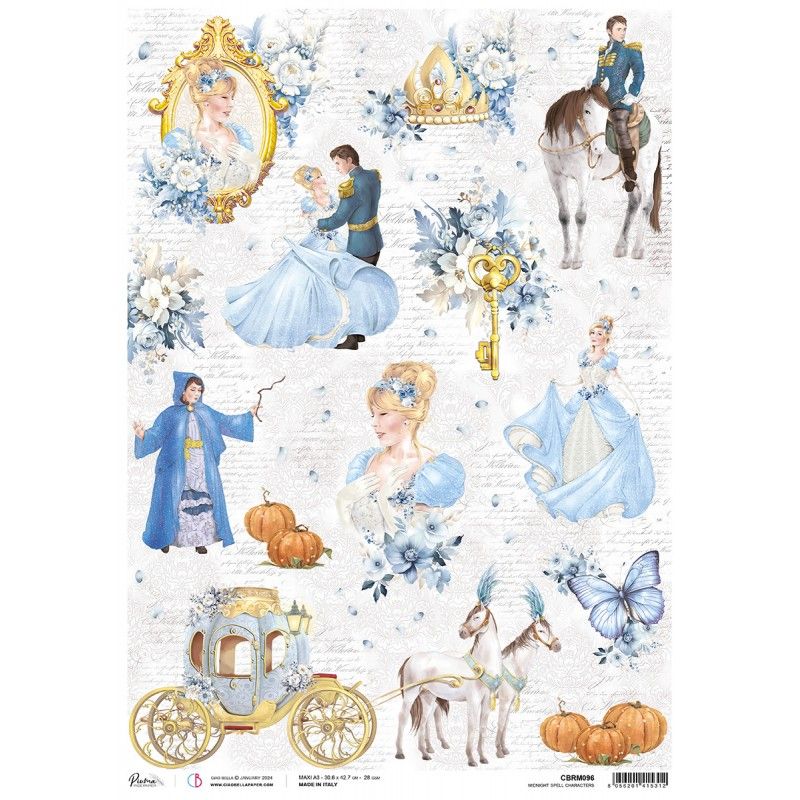 Rice Paper A3 Piuma Midnight spell characters