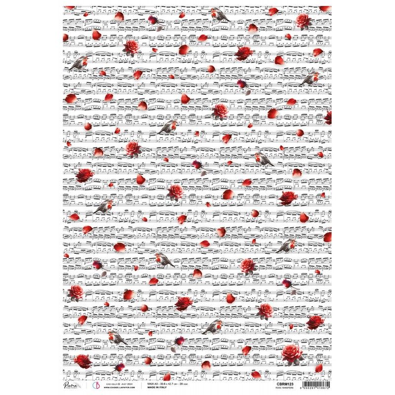 Rice Paper A3 Rose whispers