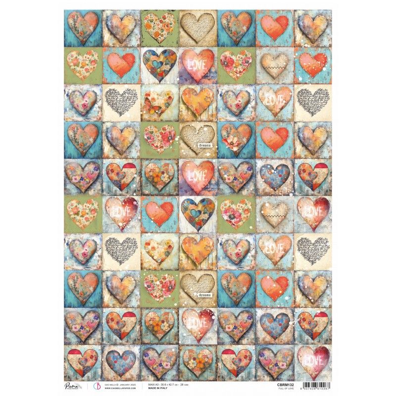 Rice Paper A3 Full of love