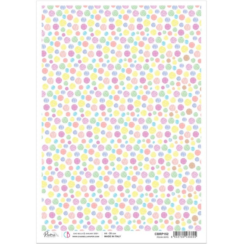 Rice Paper A4 Polka dots