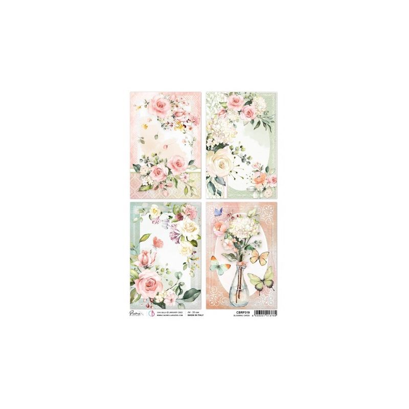 Rice Paper A4 Piuma Blooming cards