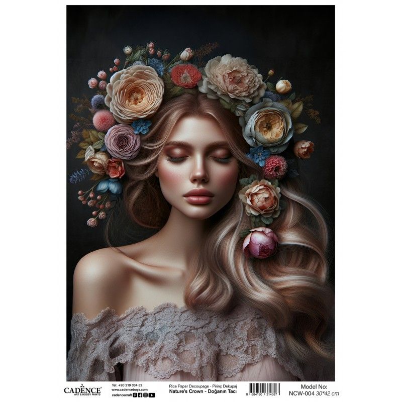 Papel Arroz 30x42cm CADENCE - Nature Crown