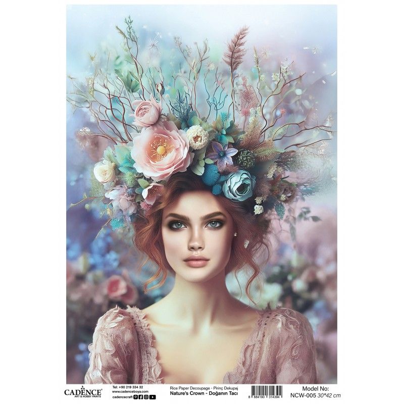 Papel Arroz 30x42cm CADENCE - Nature Crown