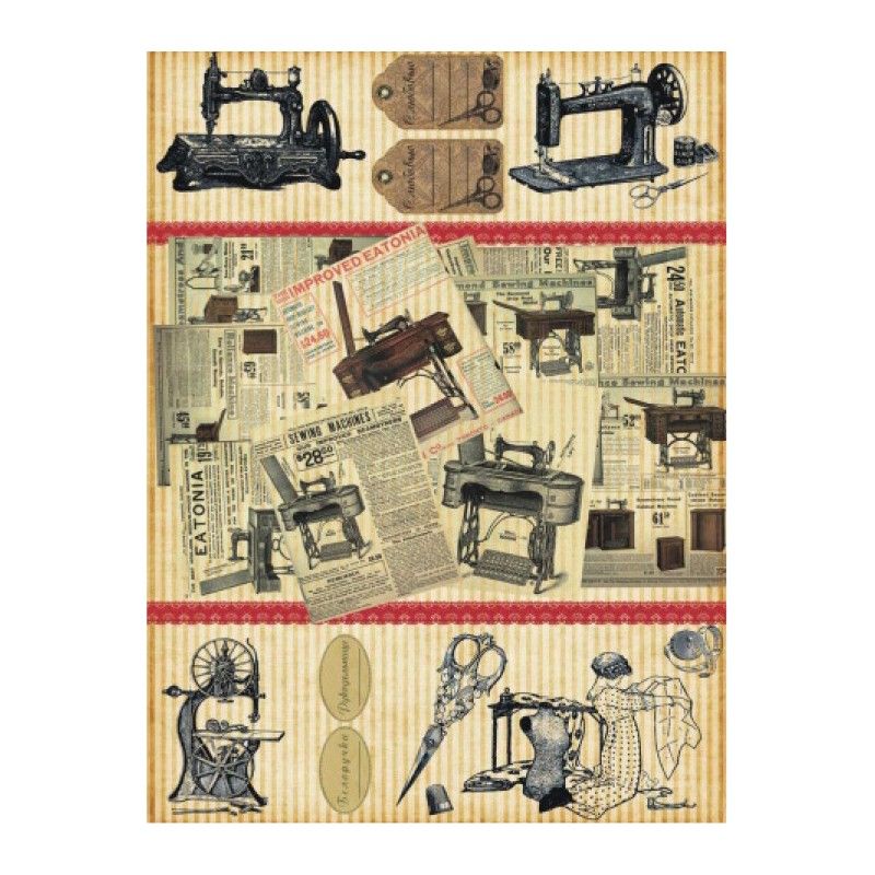 Papel de Arroz MAQUINA DE COSER 30x41cm