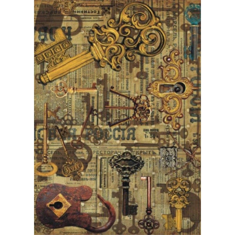 Papel de Arroz LLAVES Y CANDADOS 30x41cm