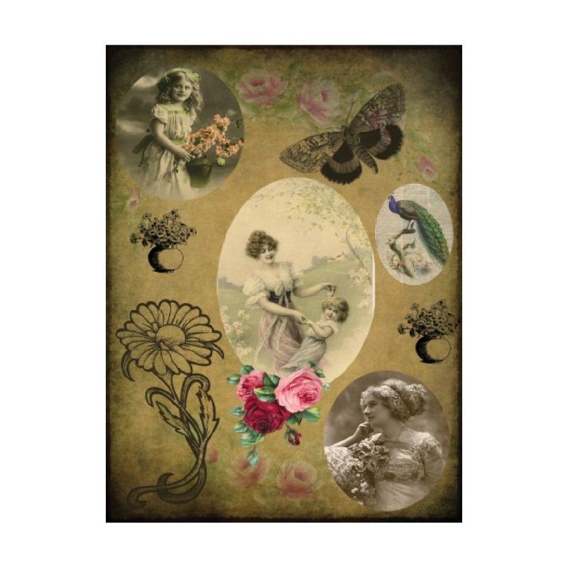 Papel de Arroz RETRATOS VINTAGE 30x41cm