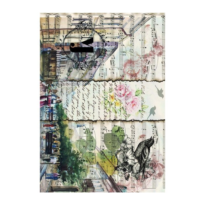 Papel de Arroz CIUDAD DE MÚSICA 30x41cm