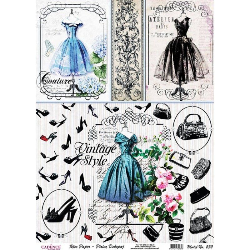 Papel arroz VINTAGE STYLE 30x41cm