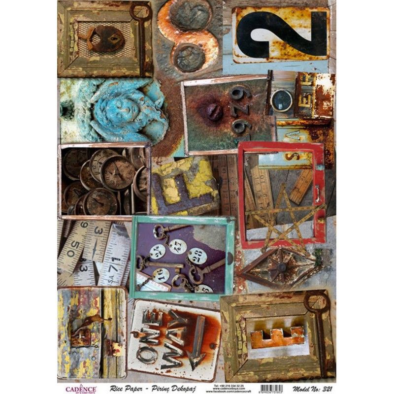 Papel de Arroz OLD THINGS 30x41cm