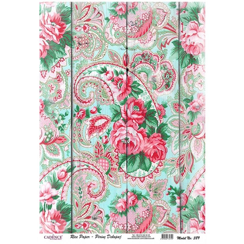 Papel de Arroz PASLEY SOBRE MADERA 30x41cm