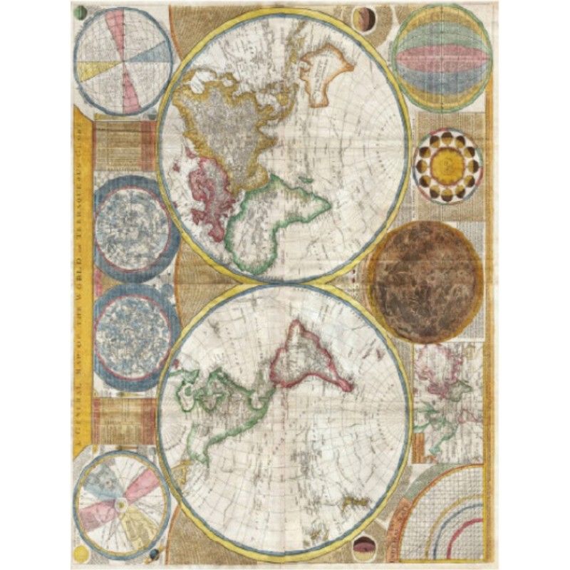 Papel de Arroz MAPA MUNDI 30x41cm