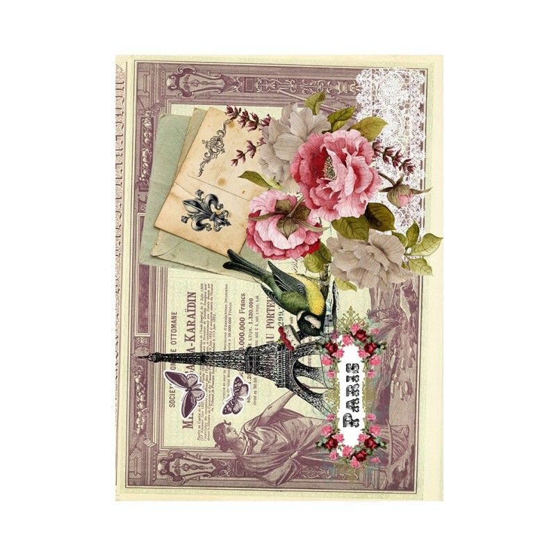Papel arroz BILLETE PARIS 30x41cm