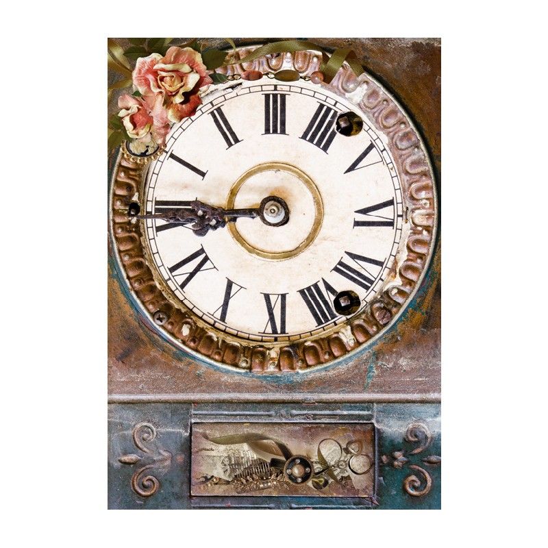 Papel de Arroz ESFERA RELOJ GRANDE 30x41cm