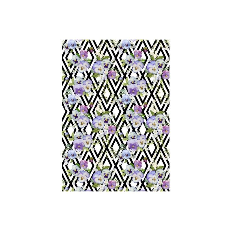 Papel de Arroz PENSAMIENTOS Y ROMBOS 30x41cm