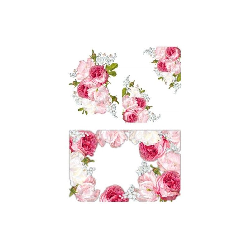 Papel de Arroz ESQUINAS ROSAS 30x41cm