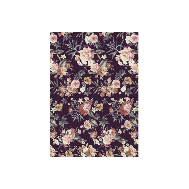 Papel de Arroz FLORES FONDO OSCURO 30x41cm