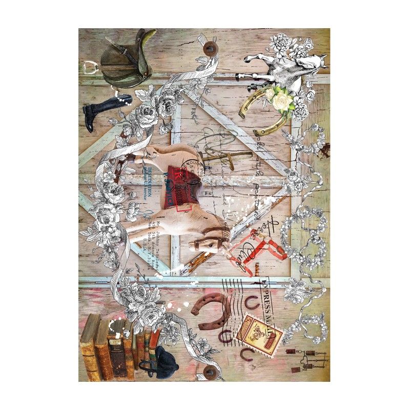 Papel de Arroz CABALLO 30x41cm