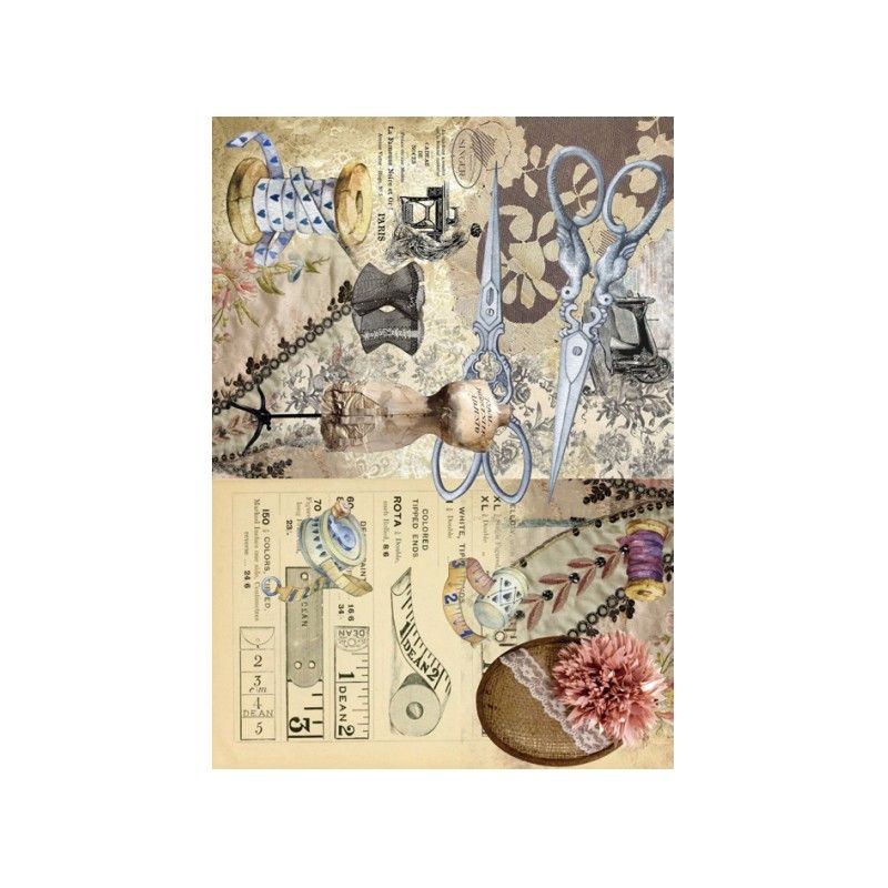 Papel de Arroz COSTURERO VINTAGE 30x41cm