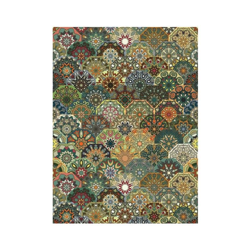 Papel de Arroz ETHNIC HEXÁGONOS VERDES 30x41cm