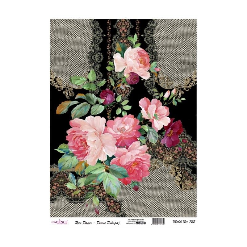 Papel de Arroz COLLAGE FLORES 30x41cm