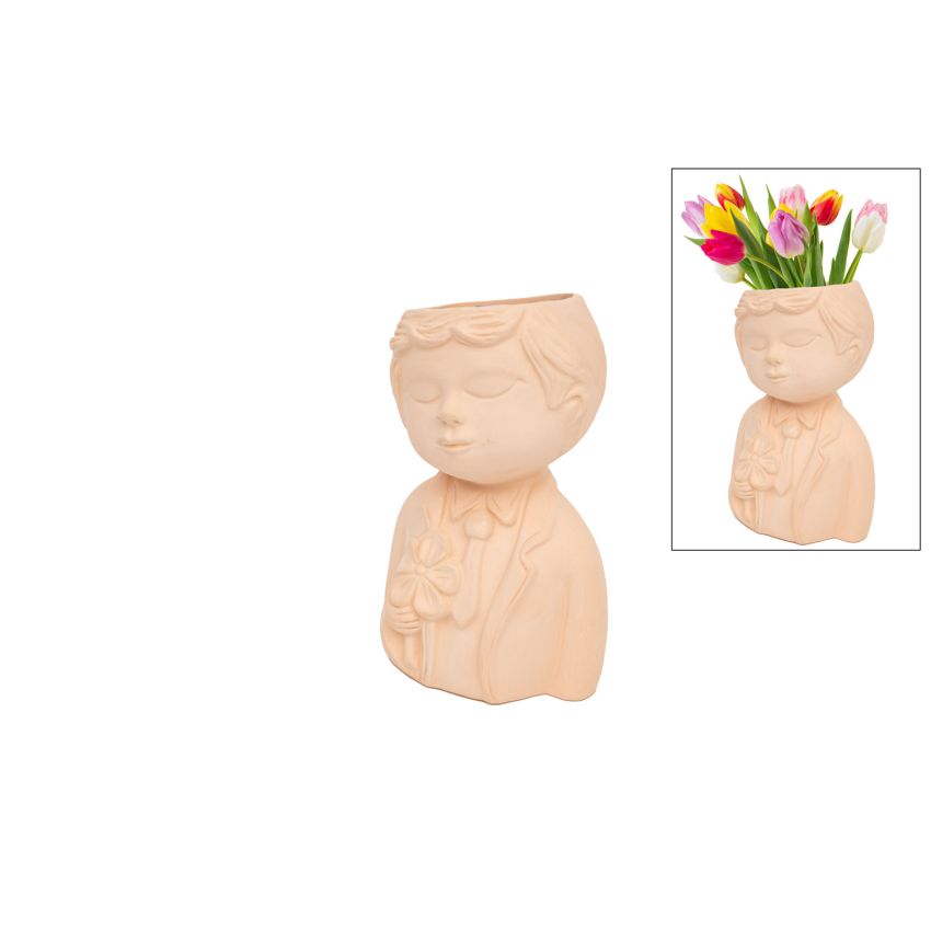 CACHE POT MENINA 12.5X19.5CM