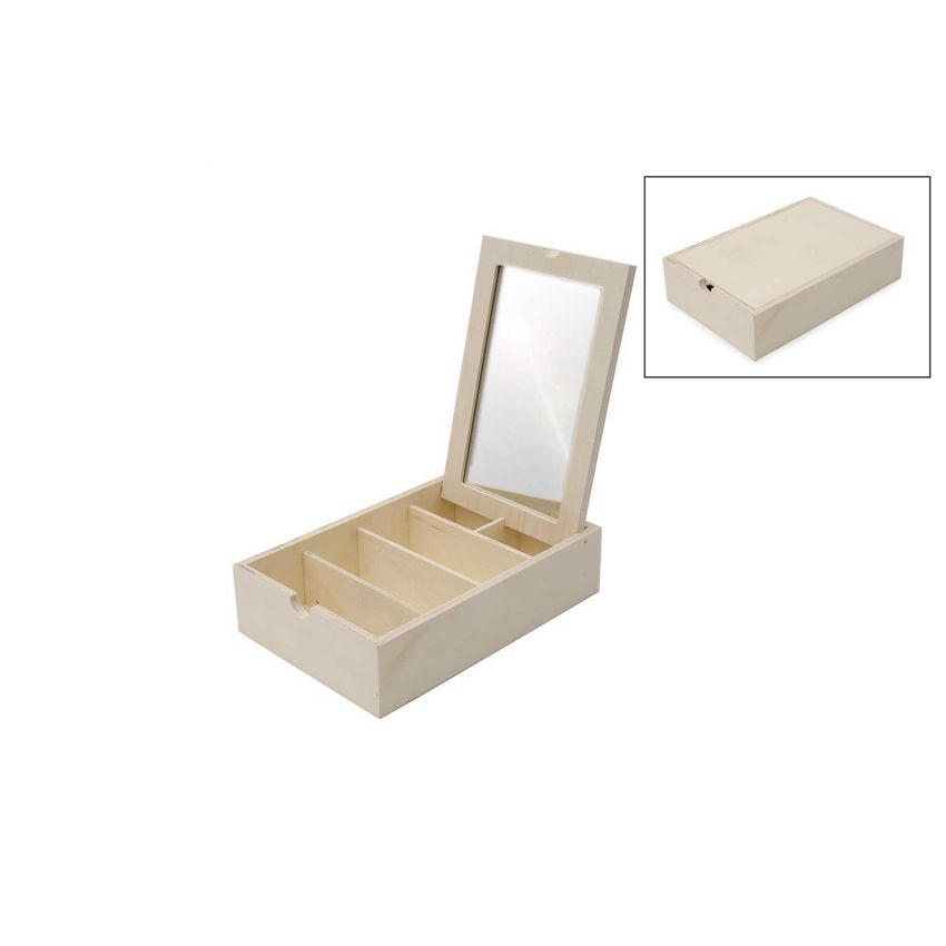GUARDA JOIAS 17X25X6CM C/ESPELHO