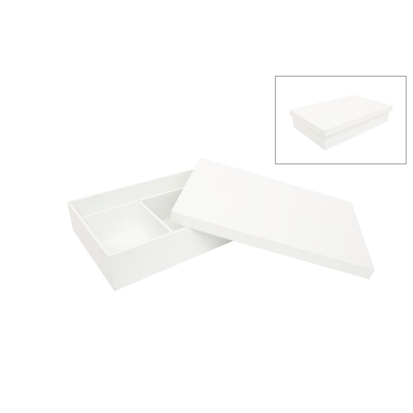 CAIXA P/ BATIZADO LACADA 38X25X7.5CM BRANCA