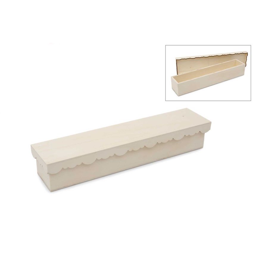 CAIXA PARA VELA COM TAMPA RECORTADA 35.5X8.5X6.5CM