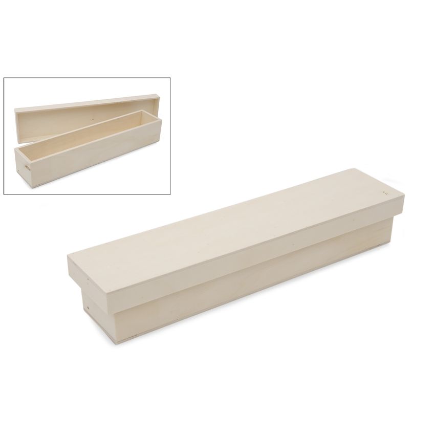 CAIXA PARA VELA COM TAMPA LISA 35.5X8.5X6.5CM