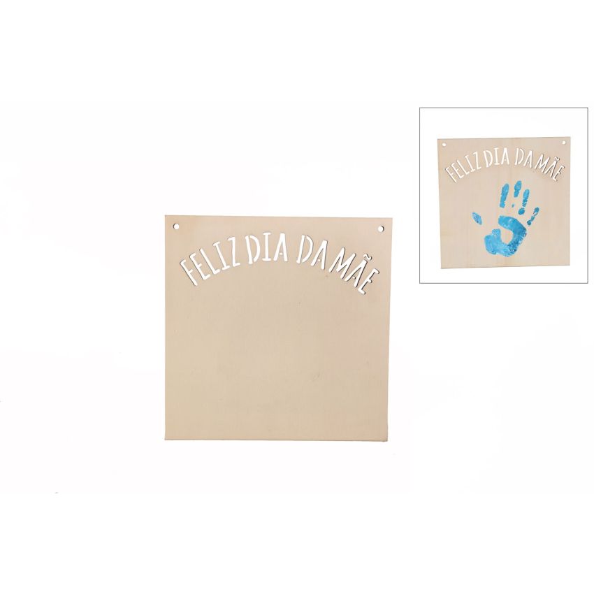 SET 2 PLACAS FELIZ DIA DA MÃE 20X20X0.3CM CHOUPO