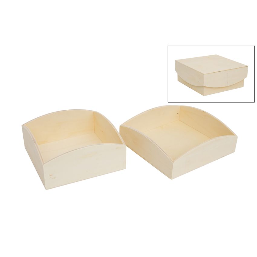 SET 2 TABULEIROS 17.5X17.5X7.5 - 19X19X6CM