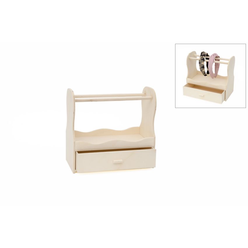 CAIXA 1 GAVETA +SUP. BANDOLETE ONDULADO 29x16x27.5CM