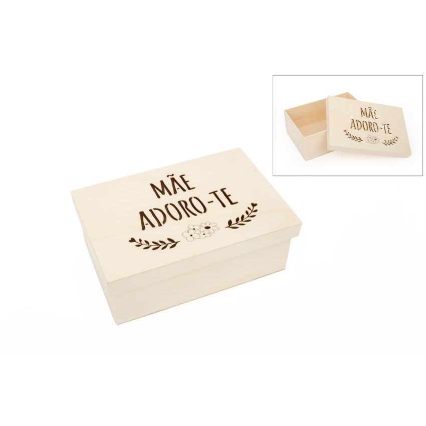 CAIXA MÃE ADORO-TE 22X15X8CM