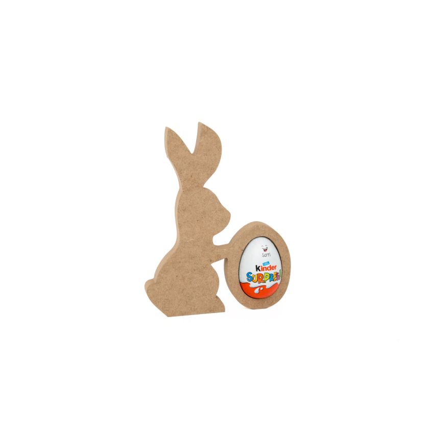 SET 2 COELHOS PARA OVO 14.9X19.2X1.6CM MDF