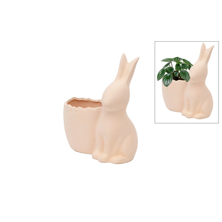 CACHE POT COELHO 20X25CM