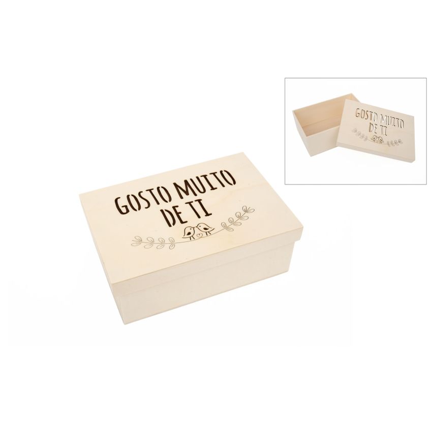 CAIXA GOSTO MUITO DE TI 22X15X8CM