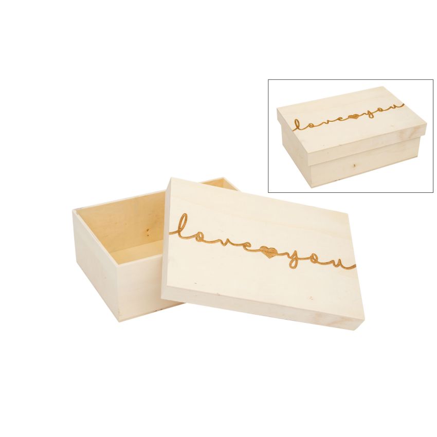 CAIXA LOVE YOU 22X15X8CM
