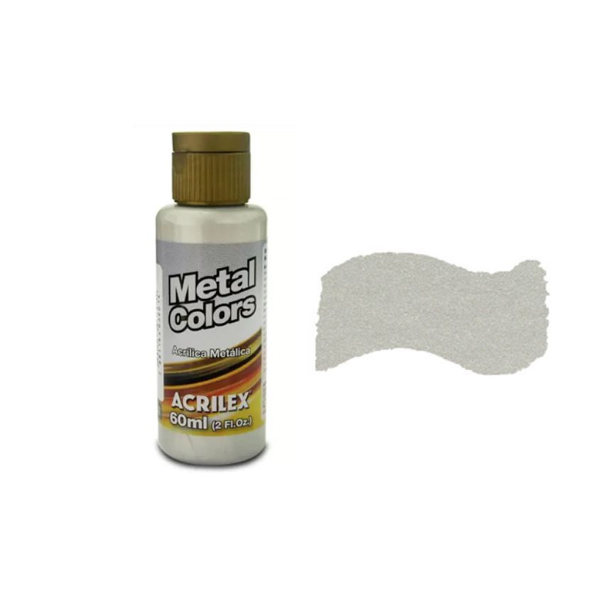 Tinta Acrílica Metal Prata