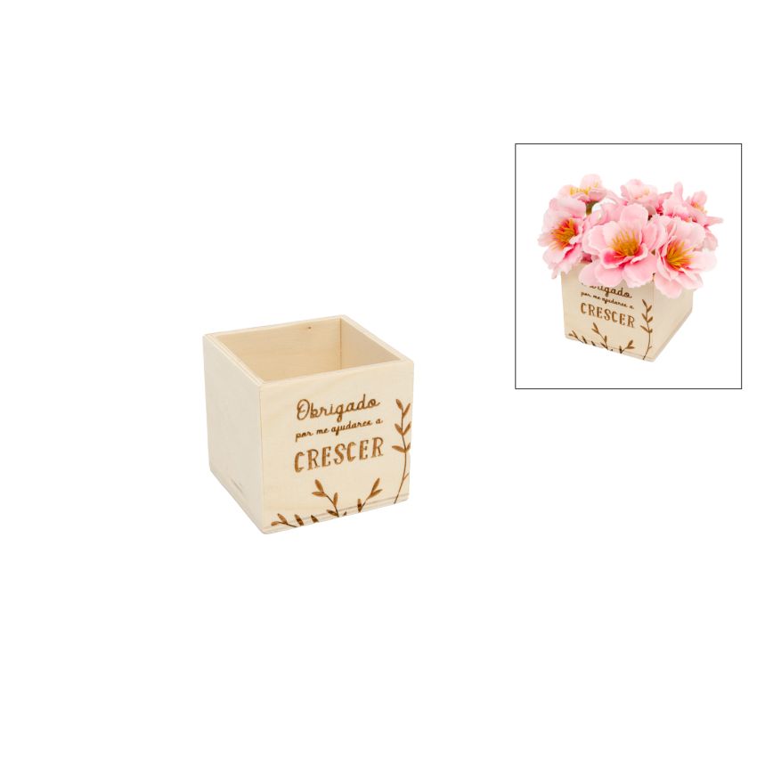 SET 6 VASOS C/ FRASE 6X6X5X0.4CM