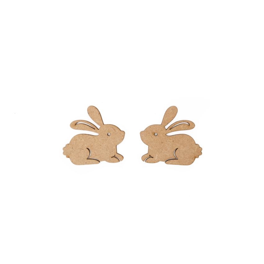 SET 12 COELHOS 5.4X5X0.3CM MDF