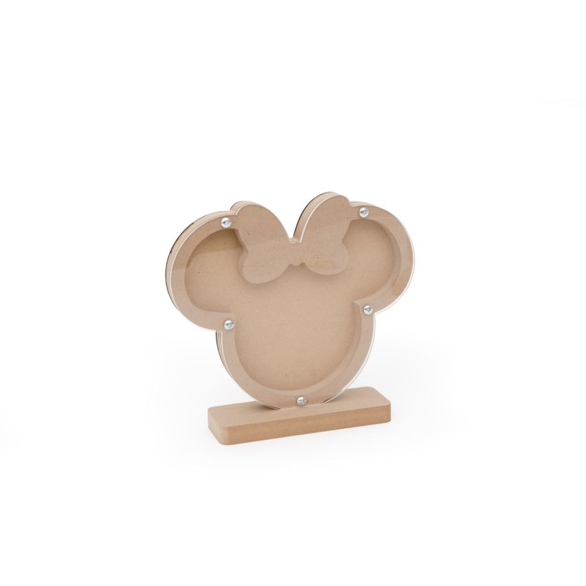 KIT QUADRO MEALHEIRO RATINHA 20.8X18.9X1.6CM MDF C/BASE