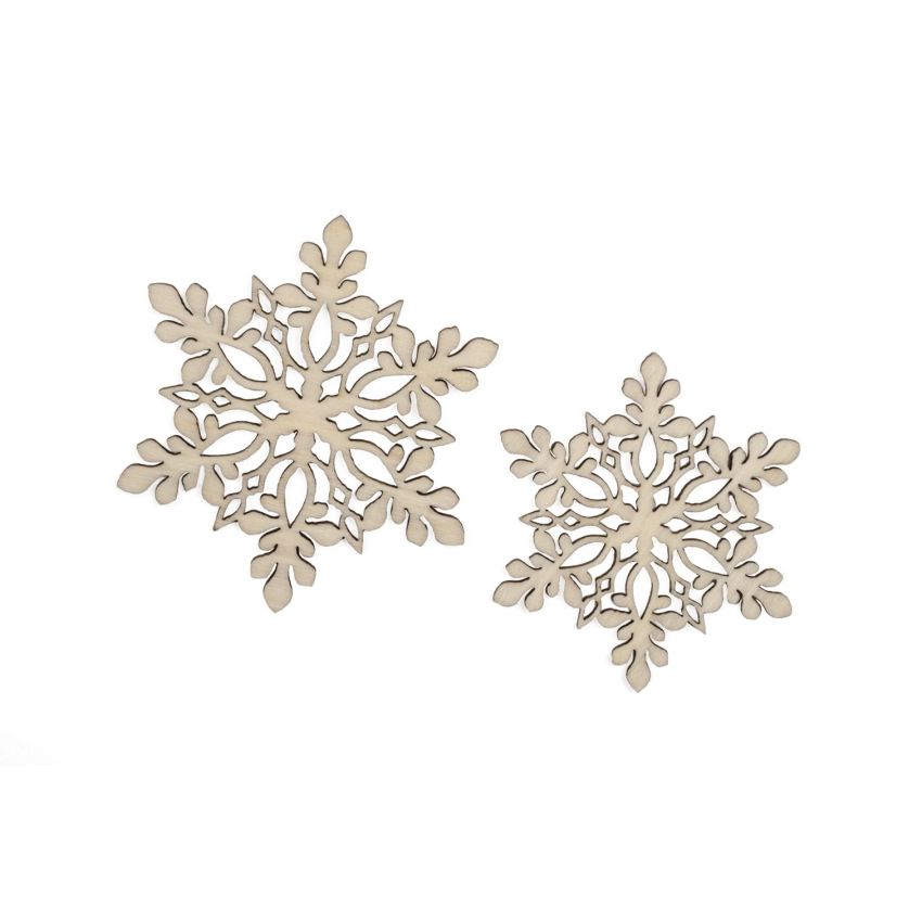 SORTIDO 12 FLOCOS DE NEVE 6X6.5X0.3CM CHOUPO