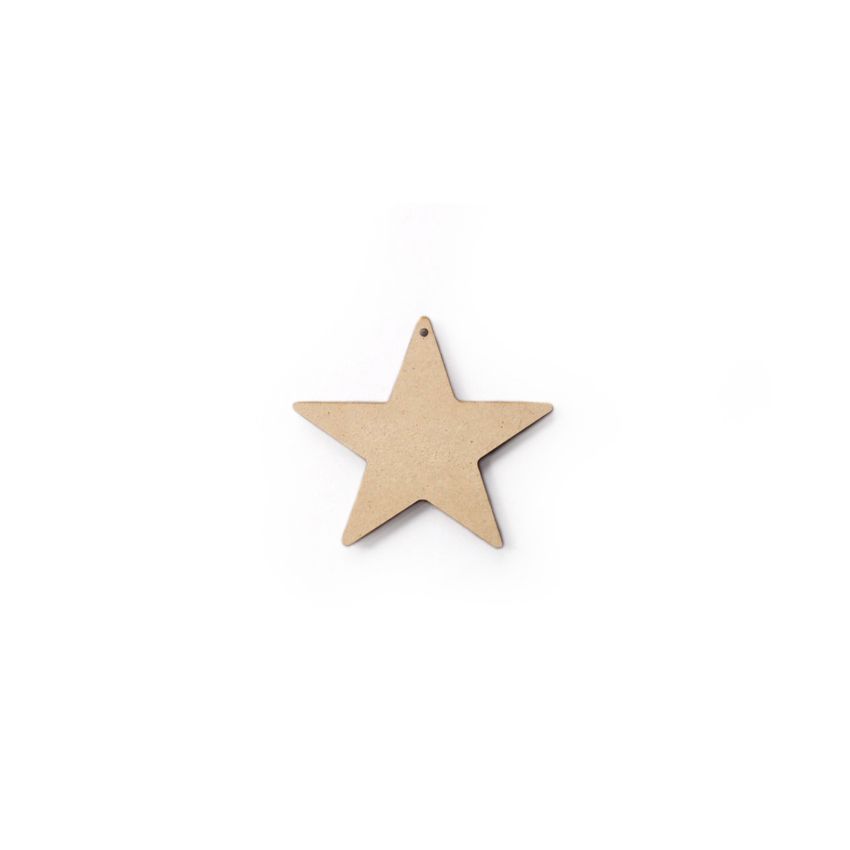 SET 12 ESTRELAS 6.8X6.3X0.3CM MDF